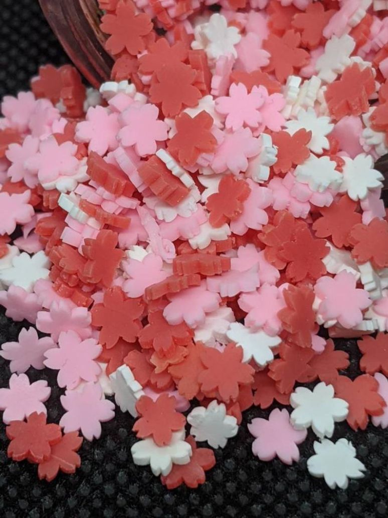 Polymer Shaker Fillers-  Red Sakura