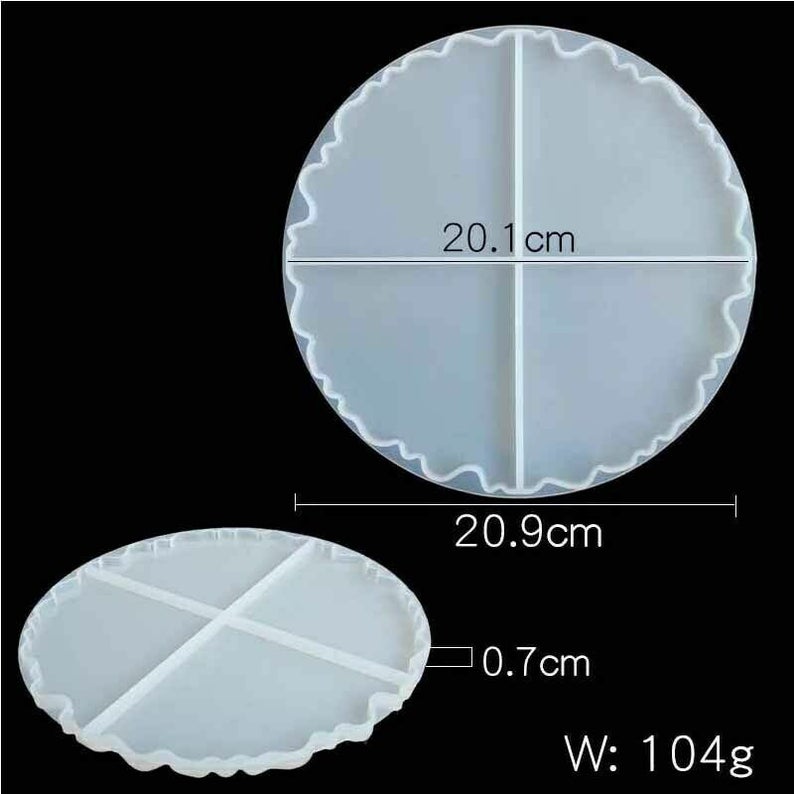 Agate Coaster Mould 4 in 1 Pizza