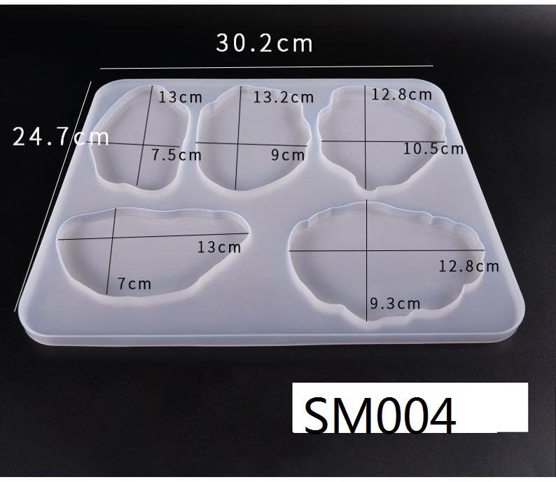 Agate coaster mould  5 in 1