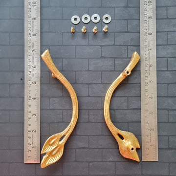 Brass Tray Handle 6 - leaf