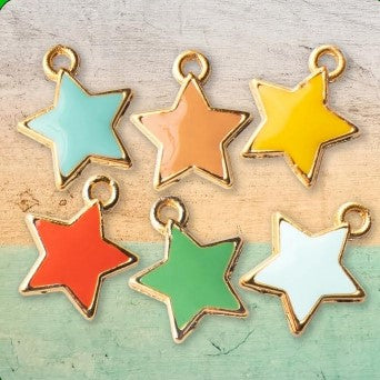 Metal Charms Stars Gold