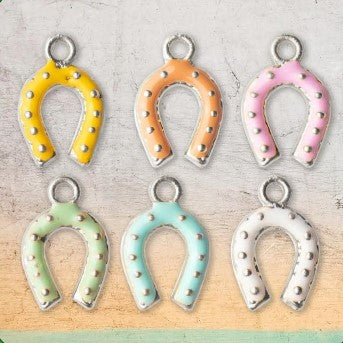 Metal Charms Horse Shoe Silver