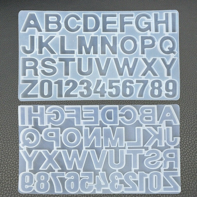 Reverse Alphabets Mould Without Holes [ Front pouring ]