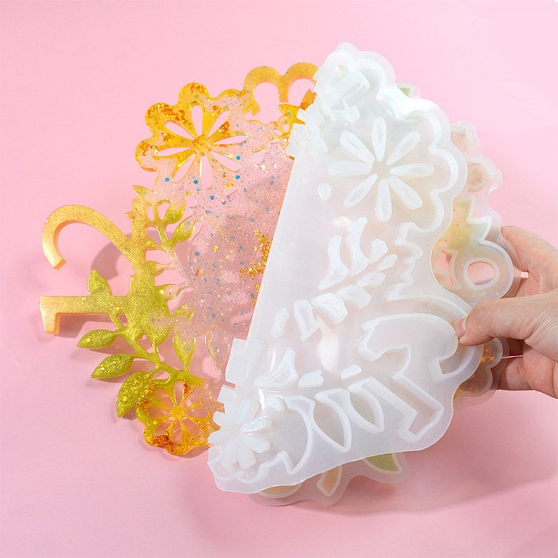 Floral Designer Clock Mould Small