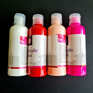 Fluid Art Acylic Colours Pink