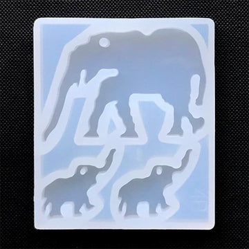 Elephant pendant and earrings mould