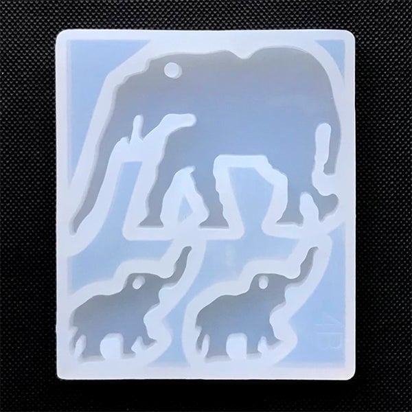 Elephant pendant and earrings mould