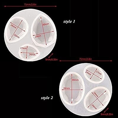 3 in 1 Oval jewellery mould