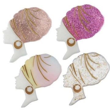 Afro woman coaster mould