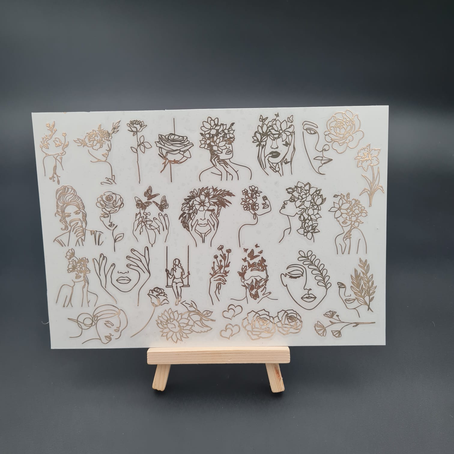 Metal sticker- Lady Line Art