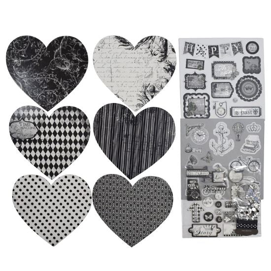 DIY Book Kit Monochrome Heart