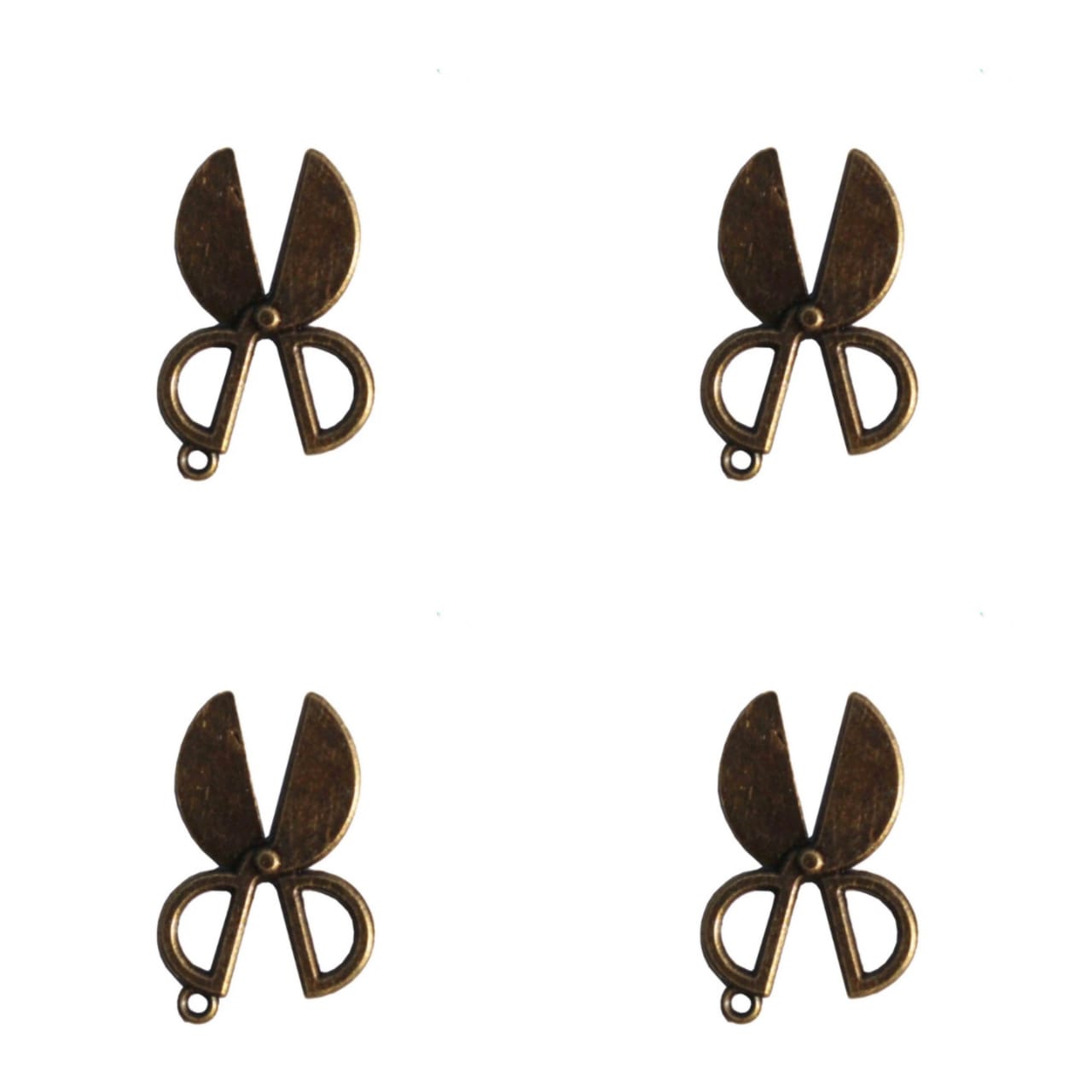 Antique Scissor Charm- 4 Pcs