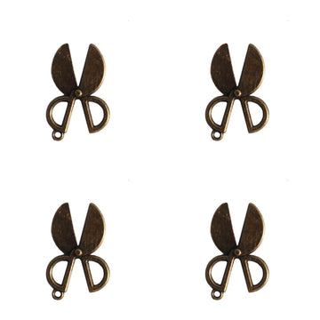 Antique Scissor Charm- 4 Pcs