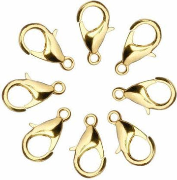Lobster claw clasp Hook for chain- Golden 5 Pcs