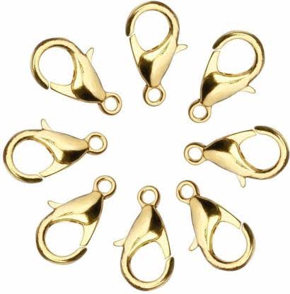 Lobster claw clasp Hook for chain- Golden 5 Pcs