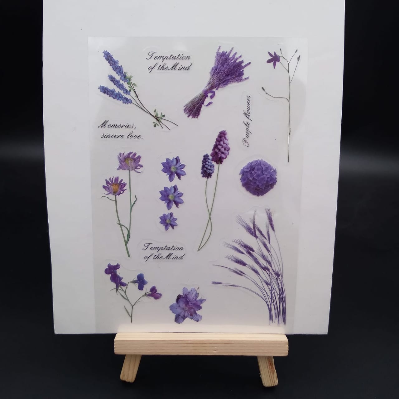 Floral Stickers  - Purple