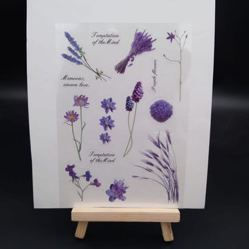 Floral Stickers  - Purple