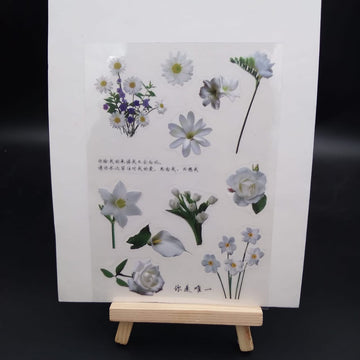 Floral Stickers  - White