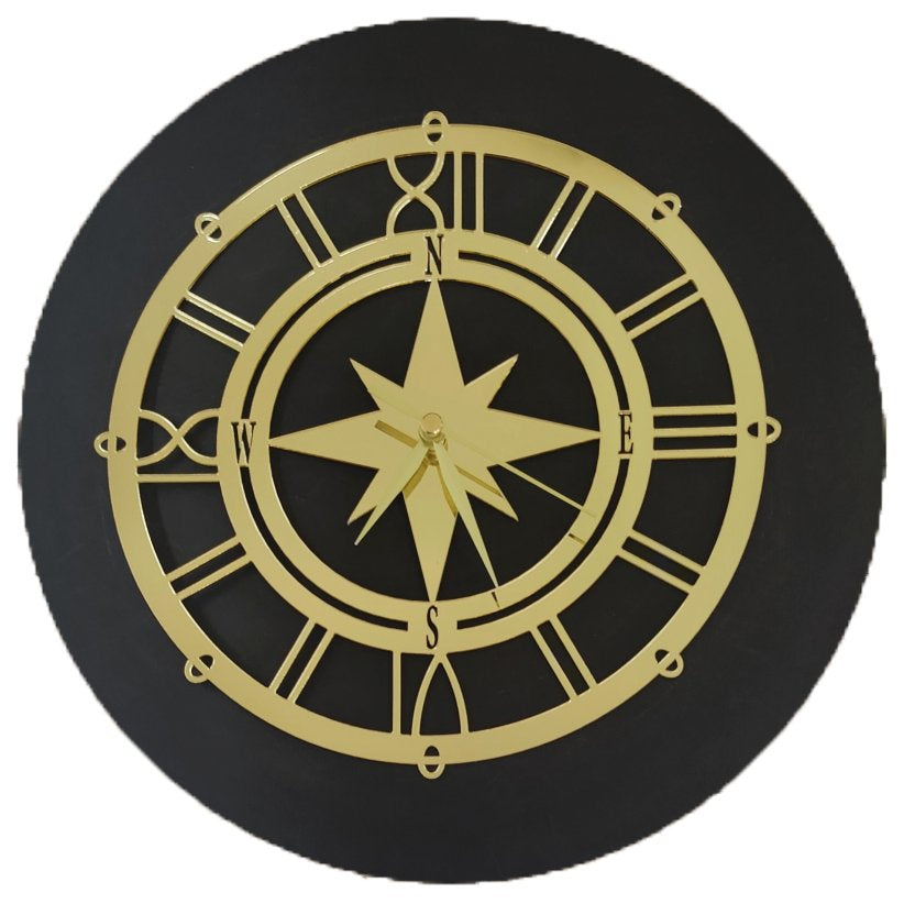 Golden Acrylic Ring-21 for Clock- With 12" MDF Clock Base
