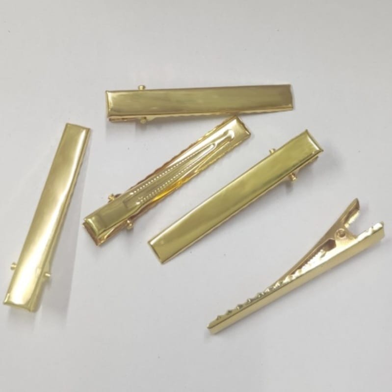 Golden Metal Hair Clip- Hair pin- 40mm
