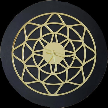 Golden Acrylic Ring-4 for Clock- With 12" MDF Clock Base