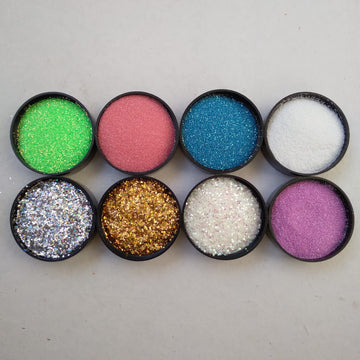 Holographic and Iridescent Glitters Set of 8