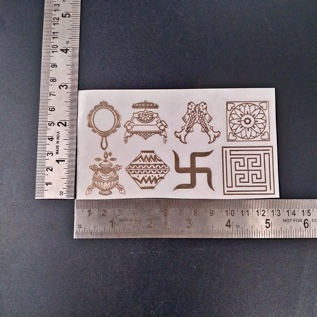 Metal stickers Ashtamangal 3cm