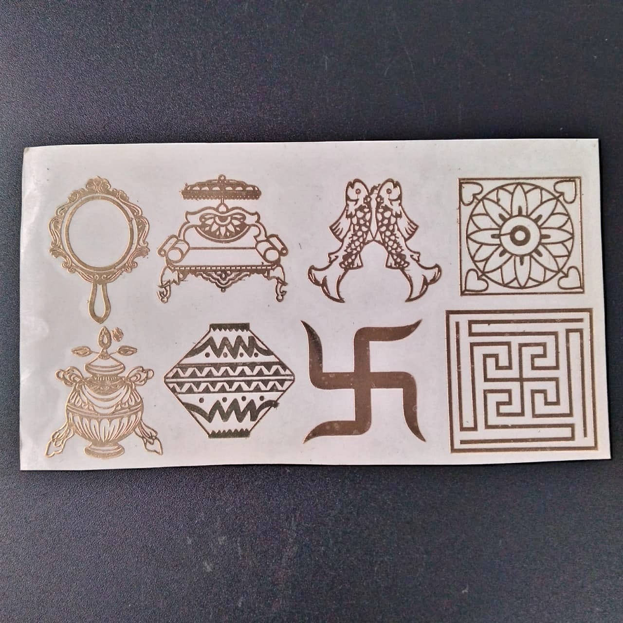 Metal stickers Ashtamangal 3cm