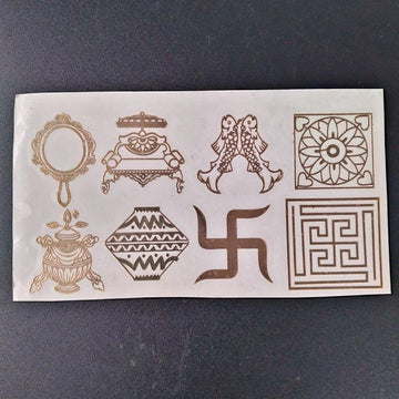 Metal stickers Ashtamangal 3cm