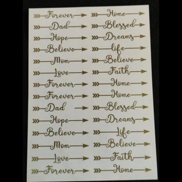 Golden Stickers A4- Bookmarks