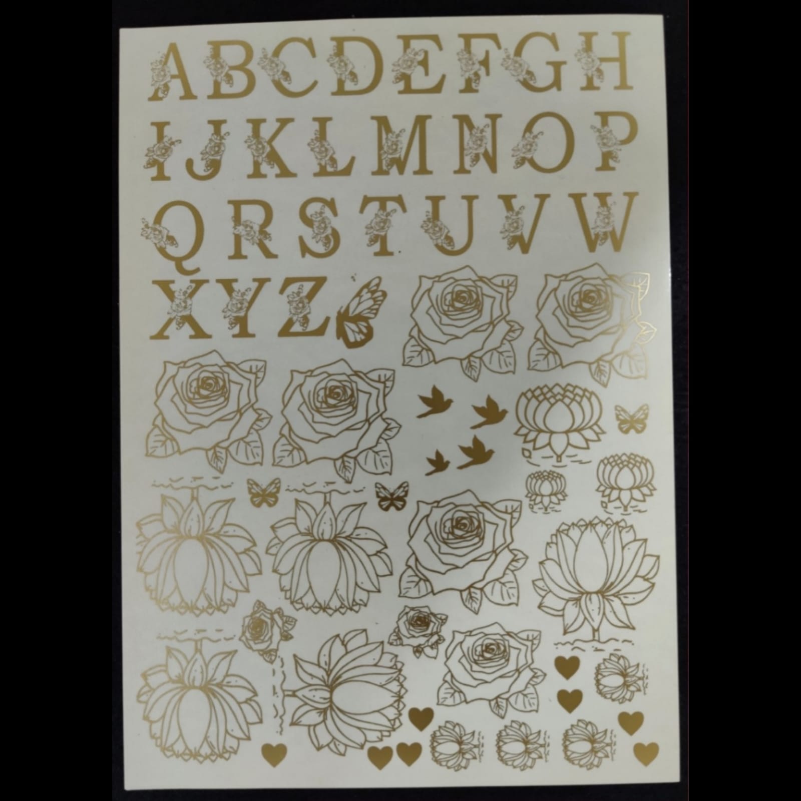 Golden Stickers A4-Fancy Letters