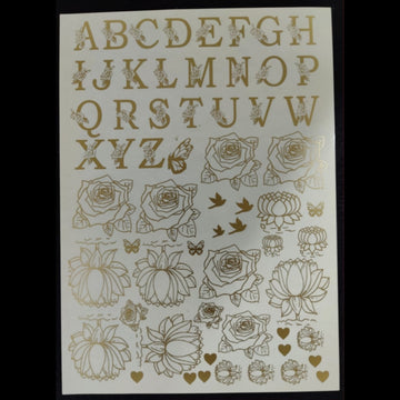 Golden Stickers A4-Fancy Letters