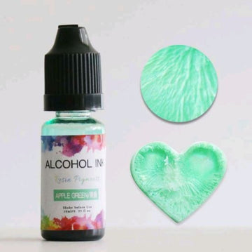 3D Alcohol ink - Apple Green