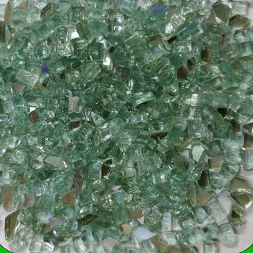 Fire pit Glass- Reflective Light Green