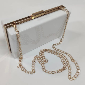 White Clutch with chain