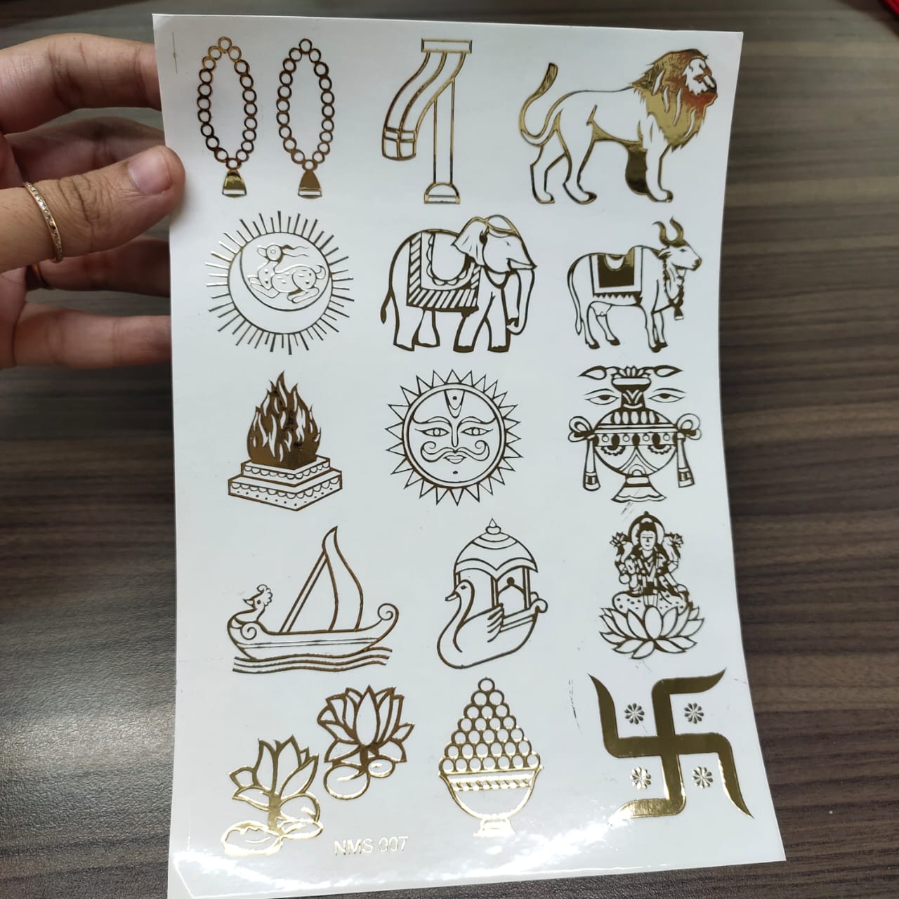 Faux Metal Stickers- Non Peel- 14 Swapna