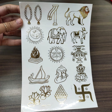 Faux Metal Stickers- Non Peel- 14 Swapna