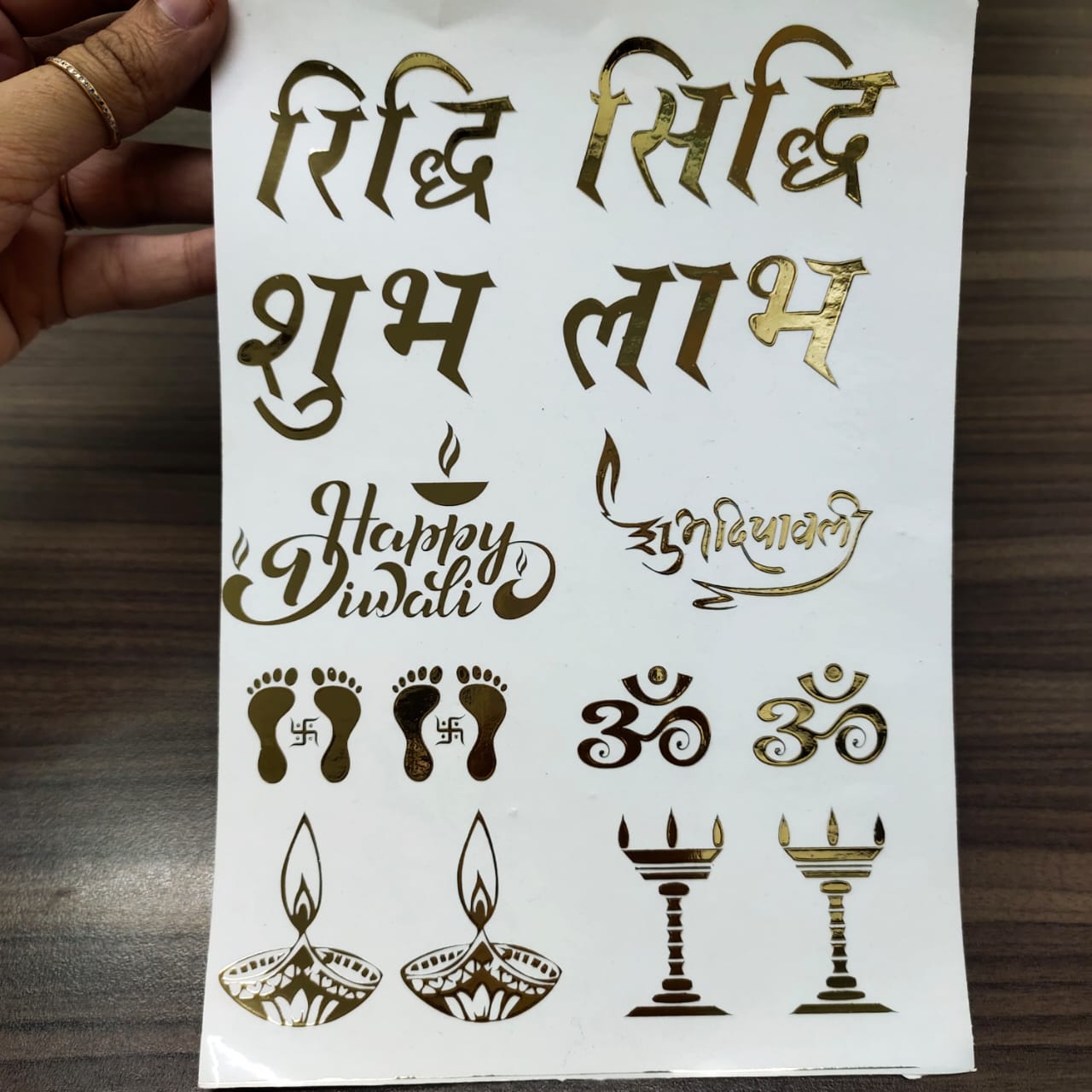 Faux Metal Stickers- Non Peel- Ridhi Sidhi