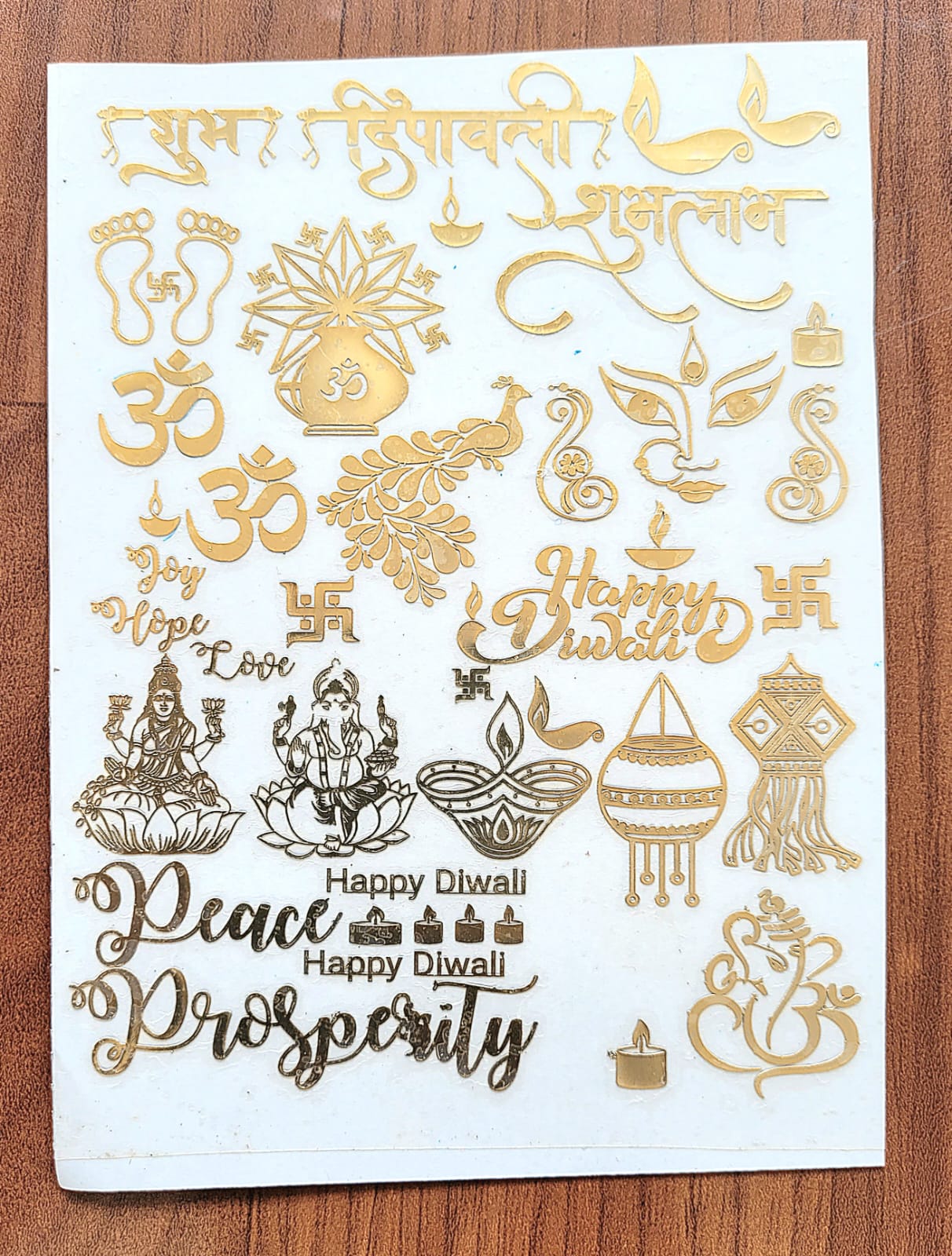 Metal stickers Diwali 2 A6