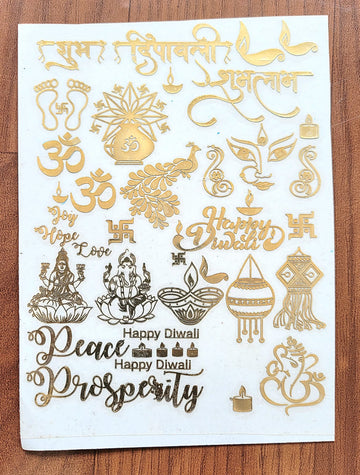 Metal stickers Diwali 2 A6