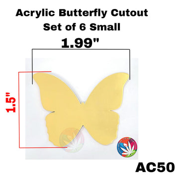 Acrylic Butterfly Cutout Set of 6 Small