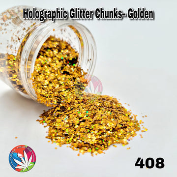 Holographic Glitter Chunks– Golden