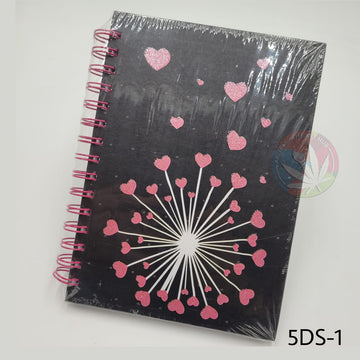 Quirky A5 Spiral Diary- heart Dandelion
