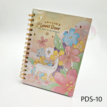Quirky A5 Spiral Diary- Flower Deer 2