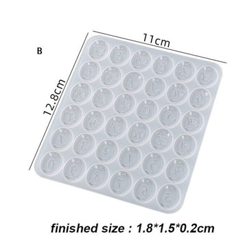 Numbers Alphabets mould- Charms