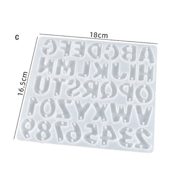 Big Alphabets mould with Numbers- 2 Holes