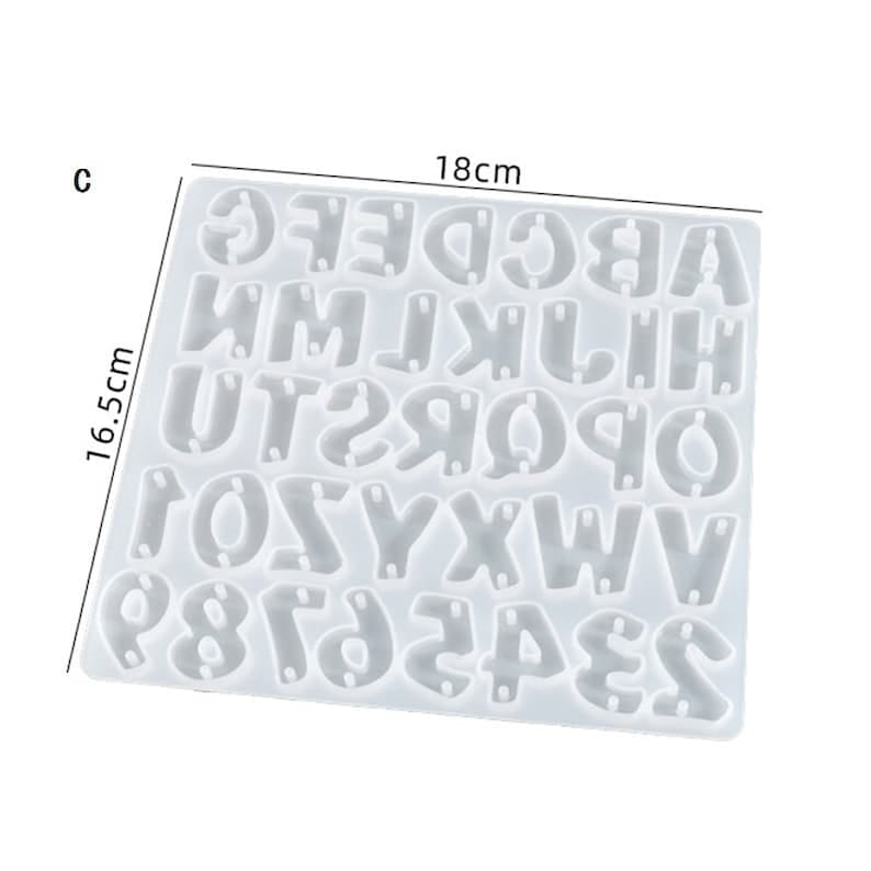 Big Alphabets mould with Numbers- 2 Holes
