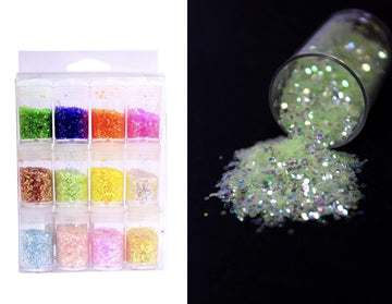Iridiscent Pastel Chunks Set of 12
