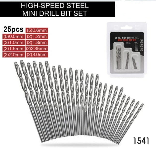 High Speed Drill Bits Set of 25 pcs