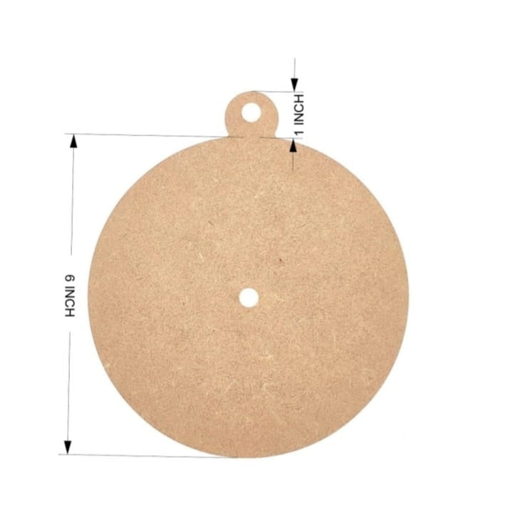 Mdf 6" Round Hanging Clock Base